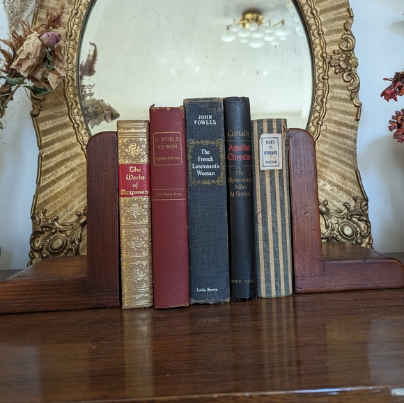 Vintage Wooden Owl Bookends - Picture 3 of 6